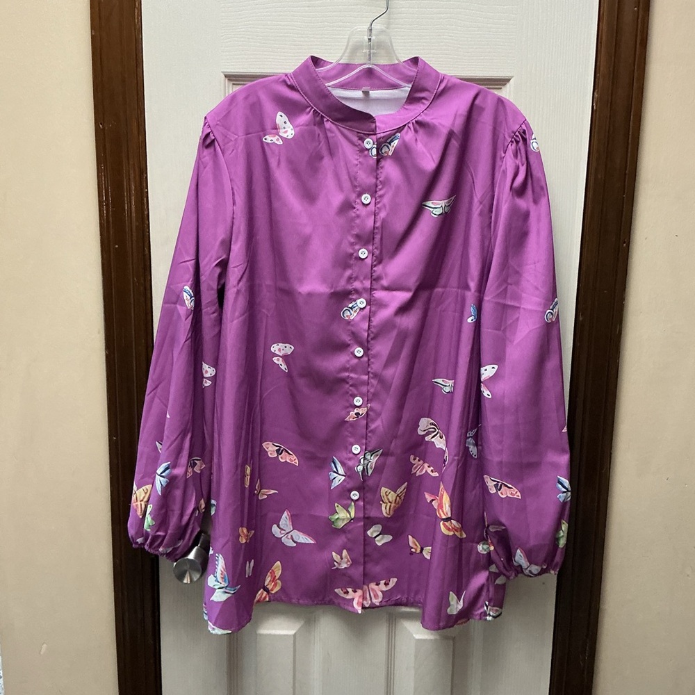 Vibrant Purple Blouse 3XL